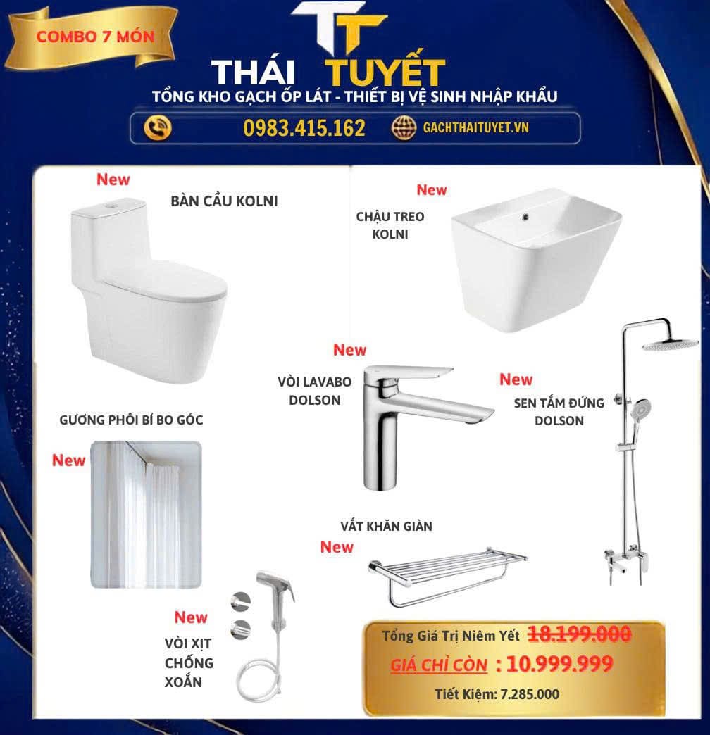 Combo Thiết bị vệ sinh TT118