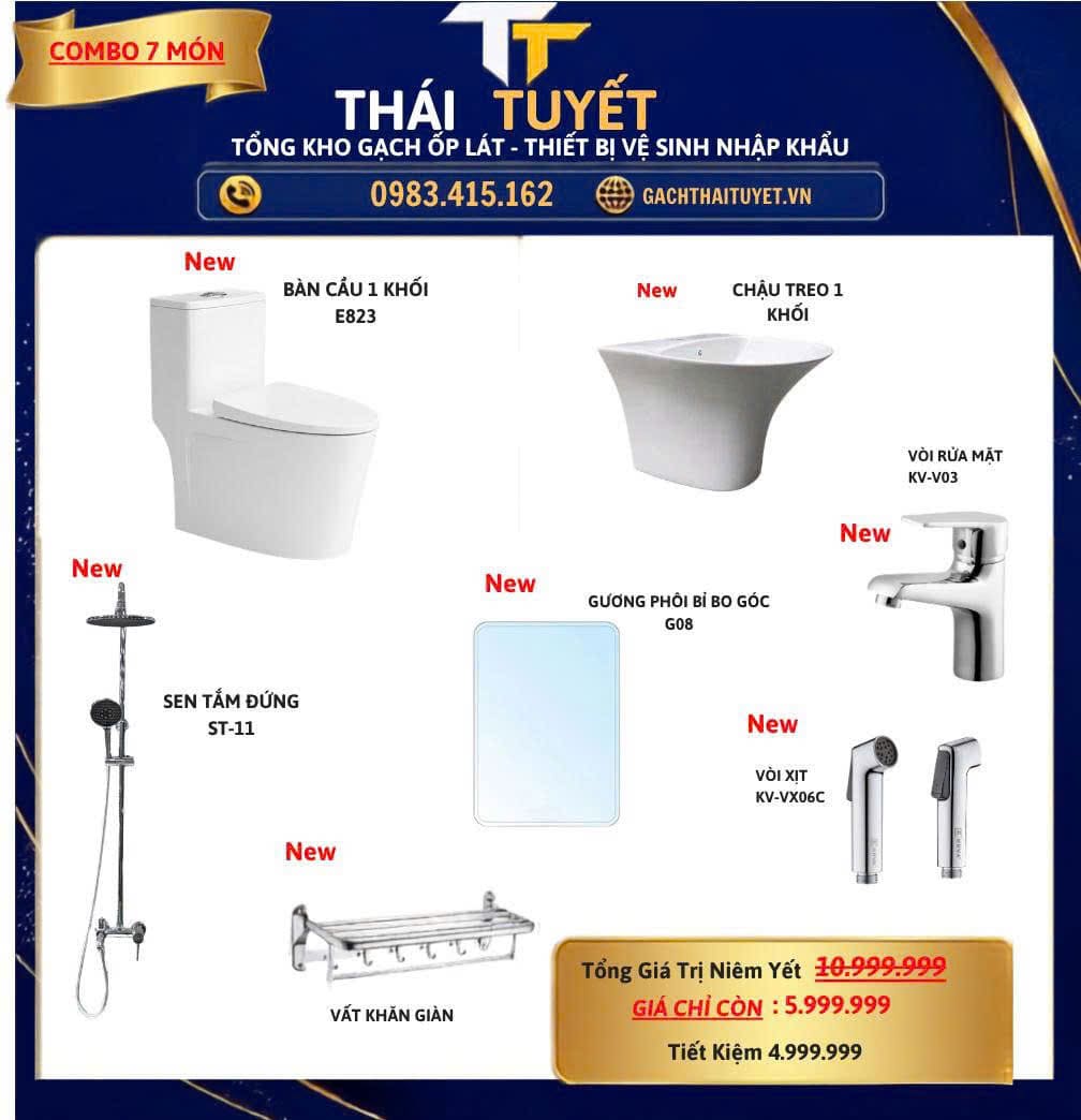 Combo Thiết bị vệ sinh TT120