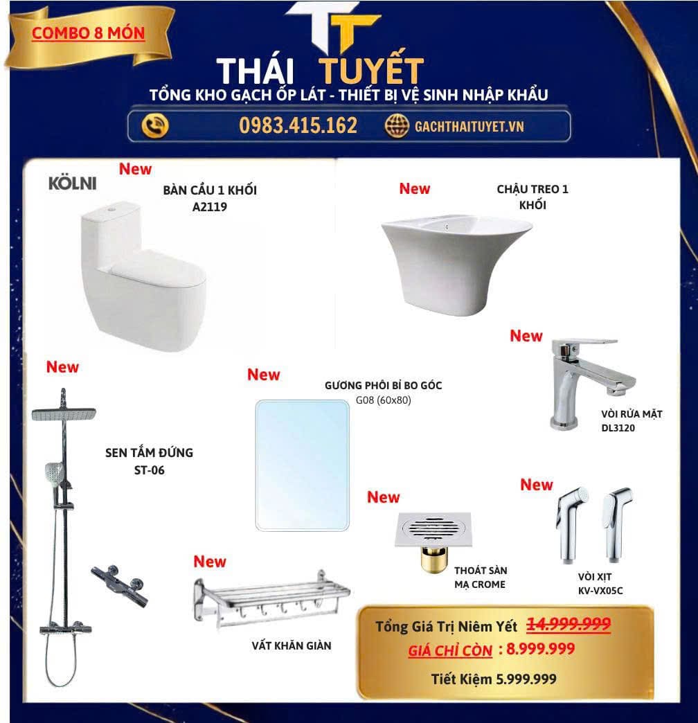 Combo Thiết bị vệ sinh TT123