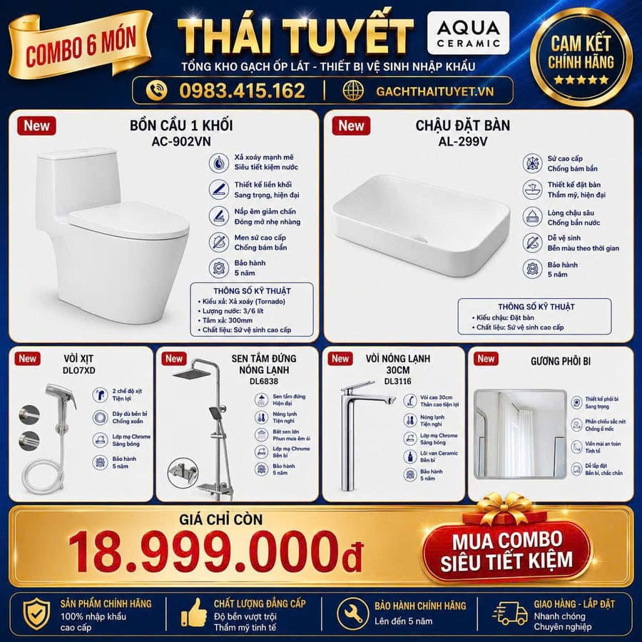Combo Thiết bị vệ sinh TT128