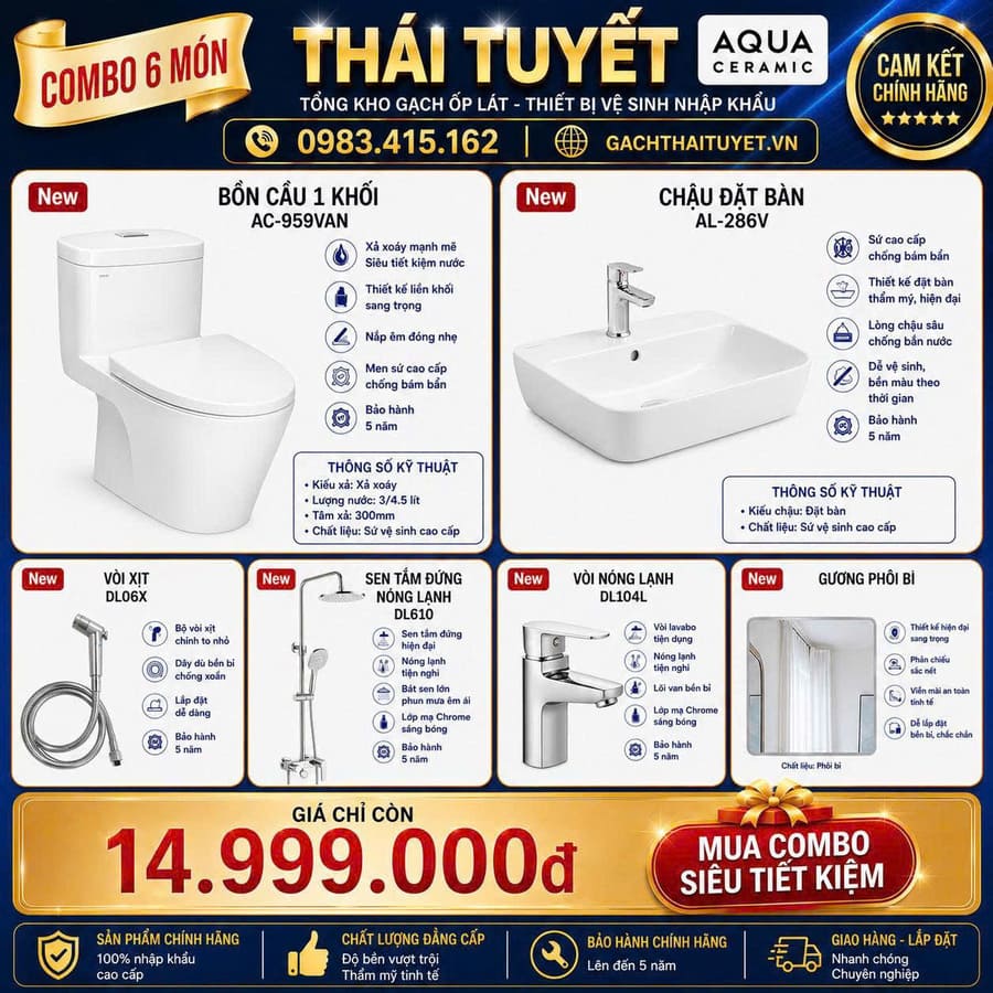 Combo Thiết bị vệ sinh TT131