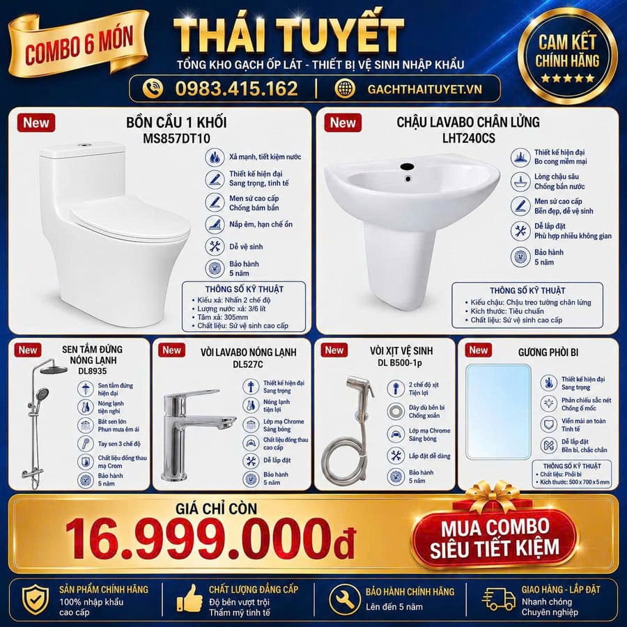 Combo Thiết bị vệ sinh TT132