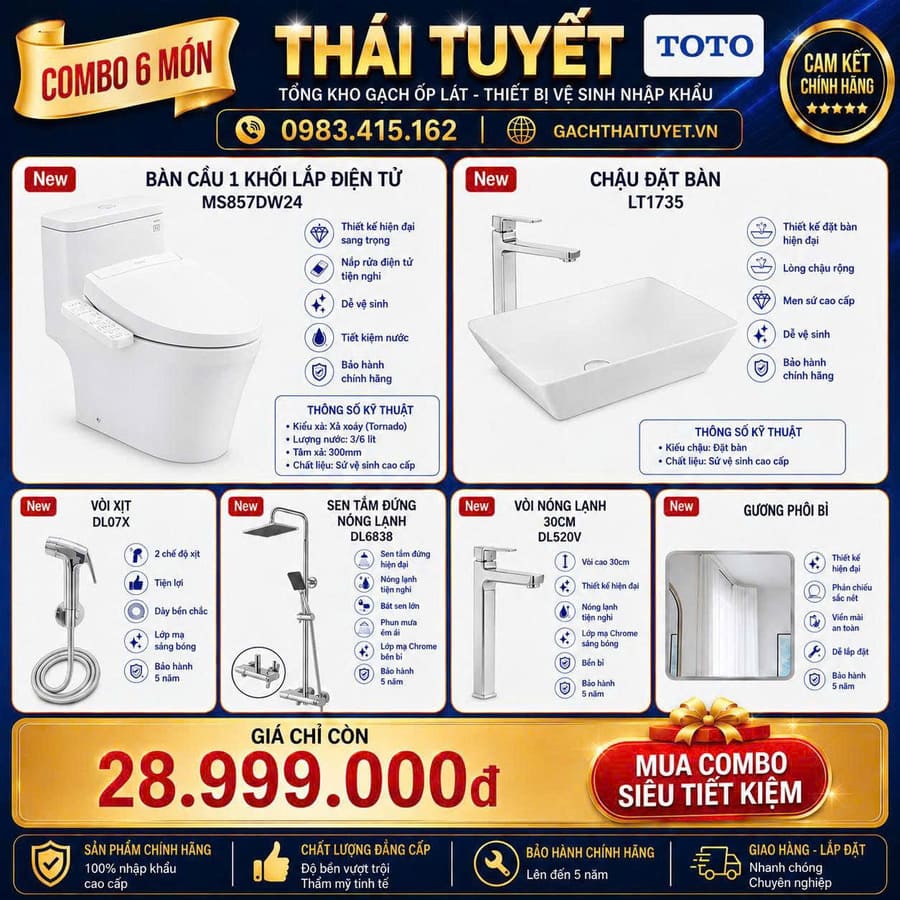 Combo Thiết bị vệ sinh TT133