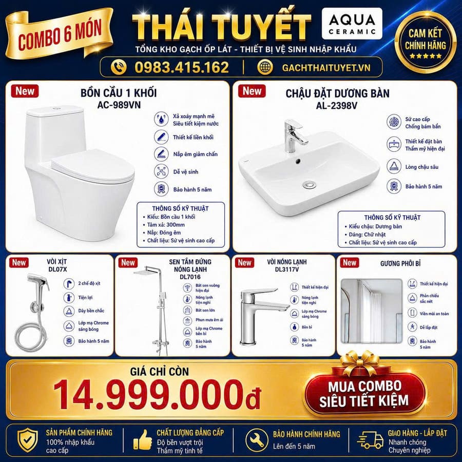 Combo Thiết bị vệ sinh TT134