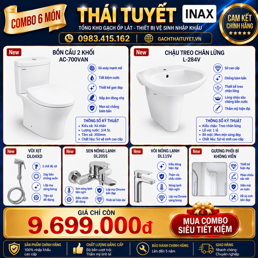 Combo Thiết bị vệ sinh TT138
