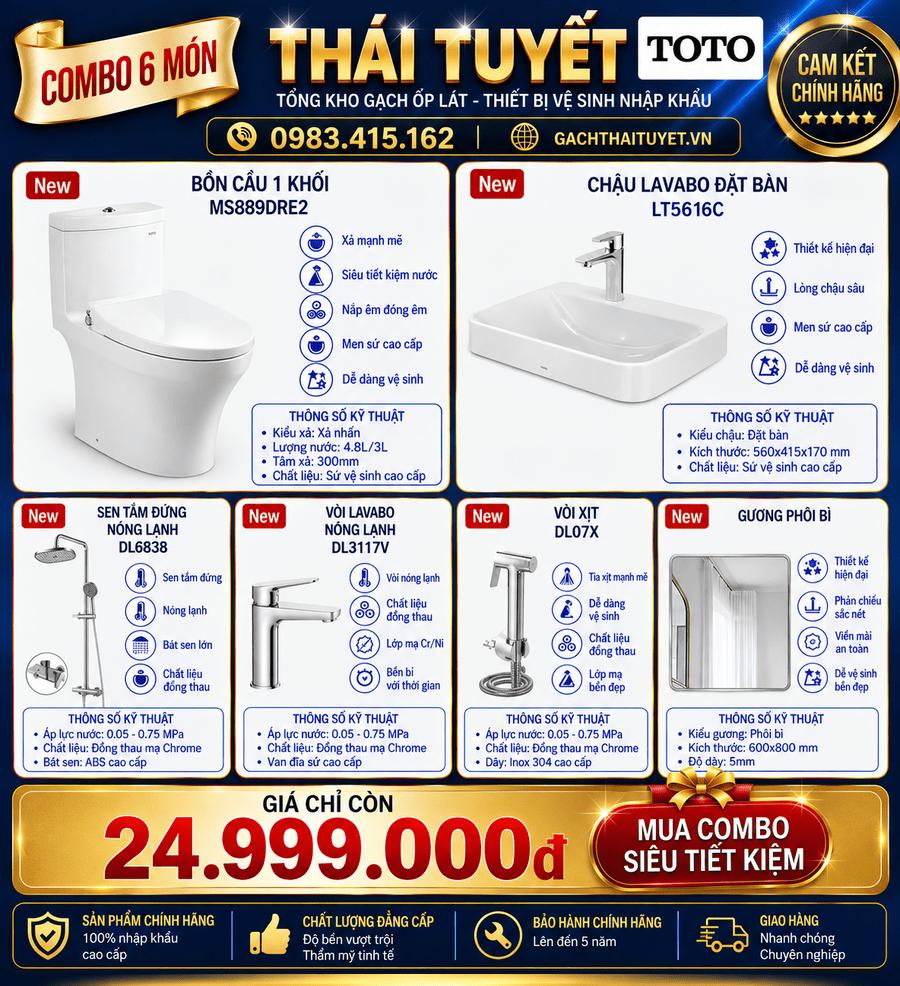 Combo Thiết bị vệ sinh TT140