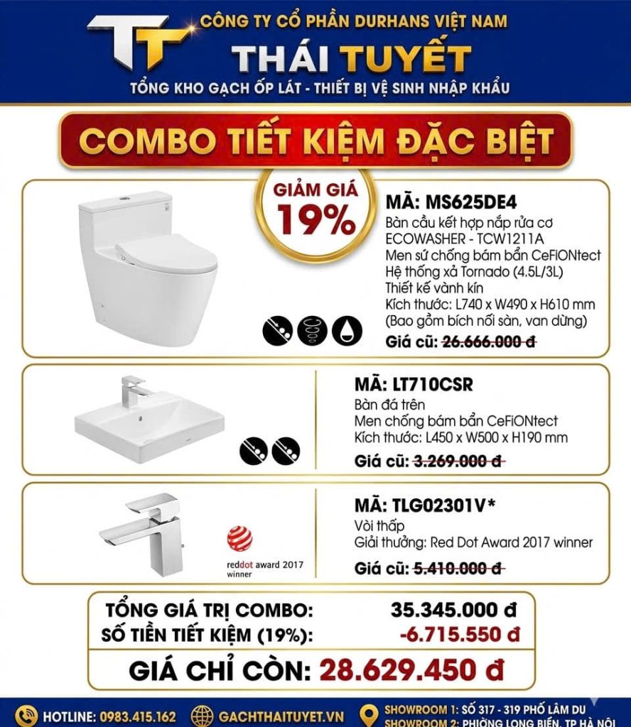 Combo thiết bị vệ sinh TOTO 34