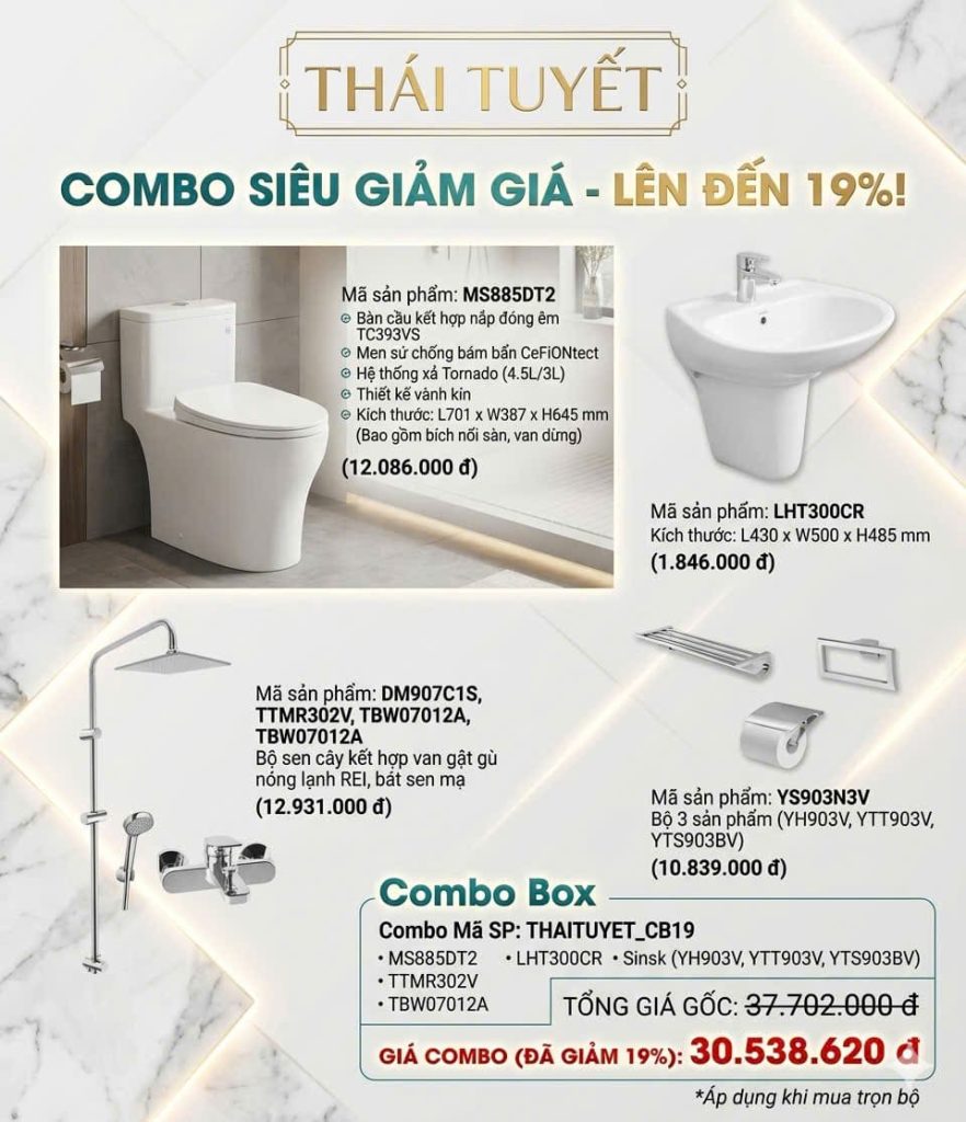 Combo thiết bị vệ sinh TOTO 37