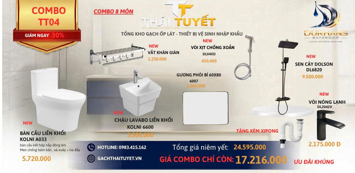 Combo thiết bị vệ sinh TT04