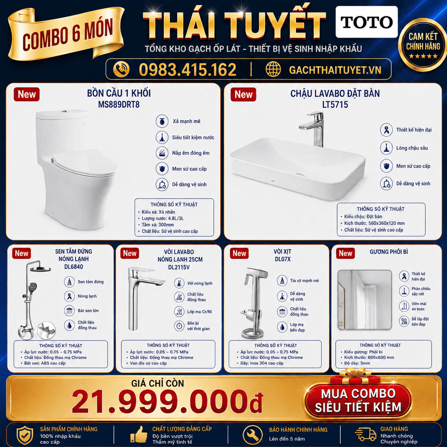 Combo thiết bị vệ sinh TT141