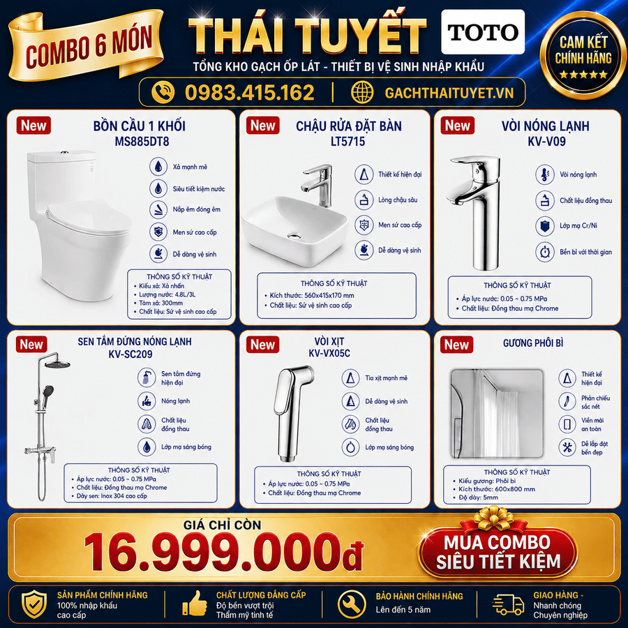Combo thiết bị vệ sinh TT142