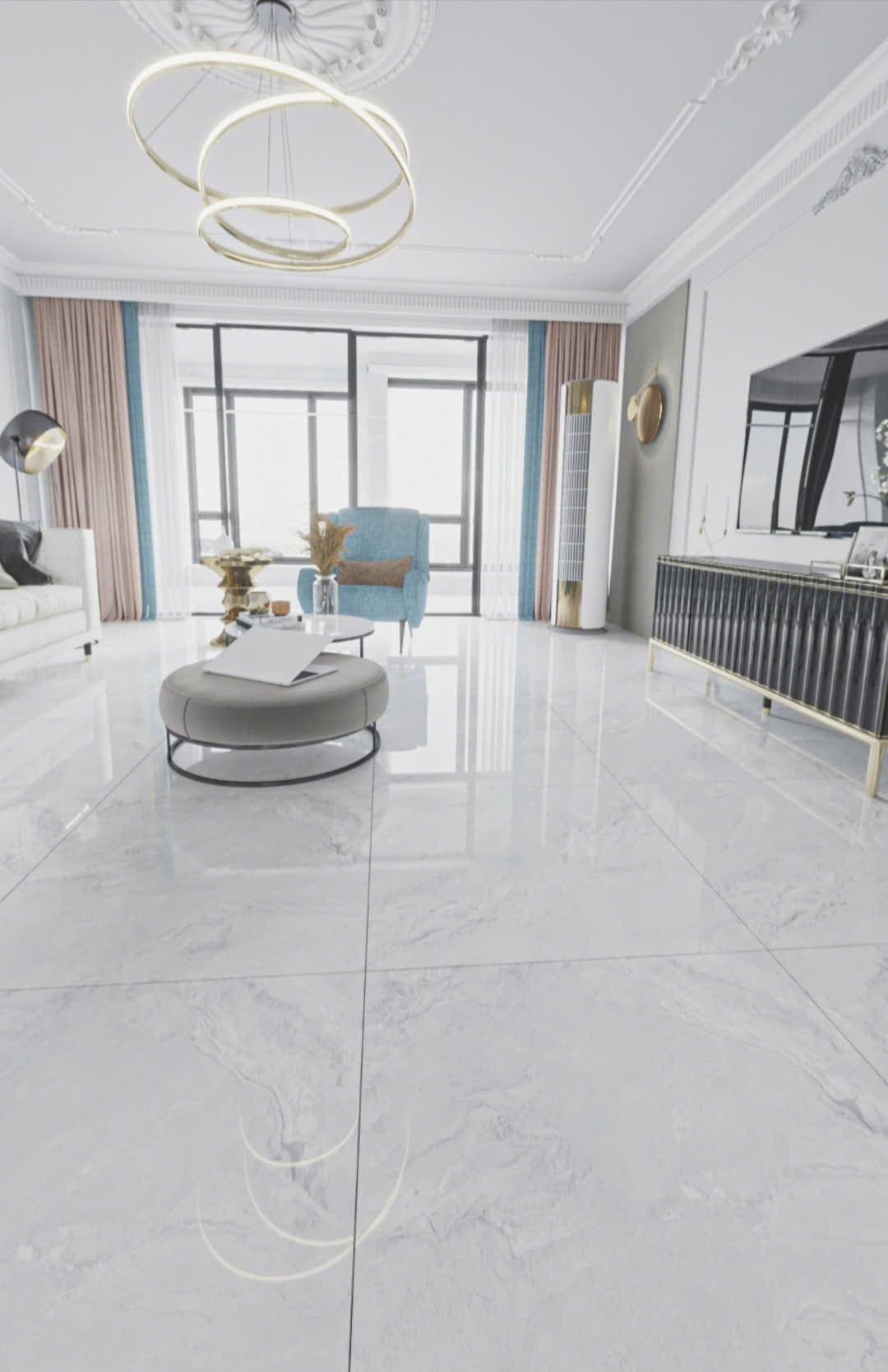 Gạch 100x100 ASI mã HIMALAYA BIANCO Men Bóng