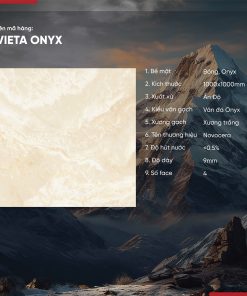 Gạch 100x100 Ấn Độ Novocera mã VIETA ONYX Men Bóng Onyx