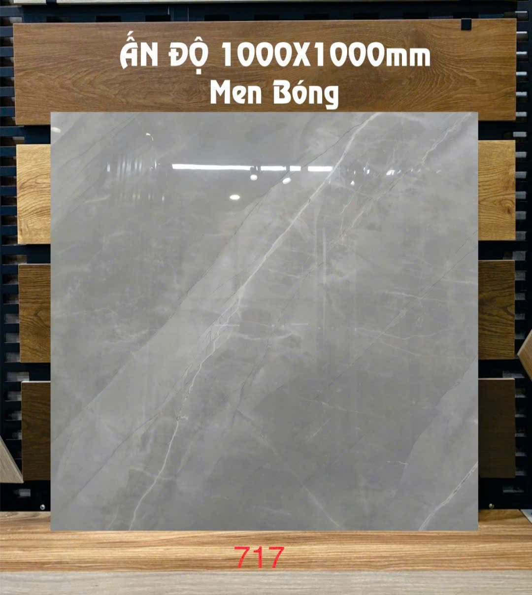 Gạch 100x100 Ấn Độ mã 717 Men Bóng