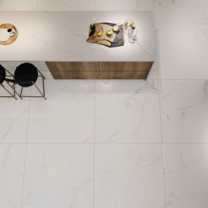 Gạch 120x120 Ấn Độ Novocera mã DUSK WHITE Men Bóng
