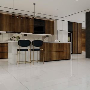 Gạch 120x120 Ấn Độ Novocera mã DUSK WHITE Men Bóng