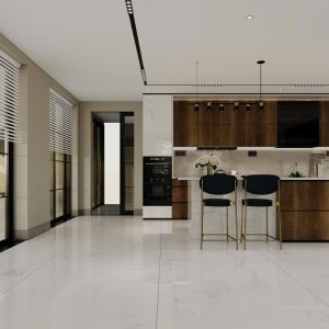 Gạch 120x120 Ấn Độ Novocera mã DUSK WHITE Men Bóng