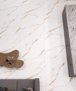 Gạch 120x120 Ấn Độ Novocera mã GOLDEN STATUARIO Men Bóng