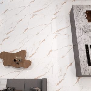 Gạch 120x120 Ấn Độ Novocera mã GOLDEN STATUARIO Men Bóng