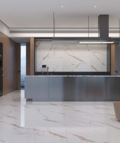 Gạch 120x120 Ấn Độ Novocera mã GOLDEN STATUARIO Men Bóng