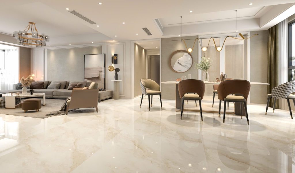 Gạch 120x120 Ấn Độ Novocera mã MORGAN GOLD Men Bóng