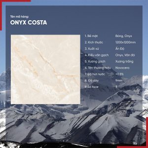 Gạch 120x120 Ấn Độ Novocera mã ONYX COSTA Men Bóng Onyx