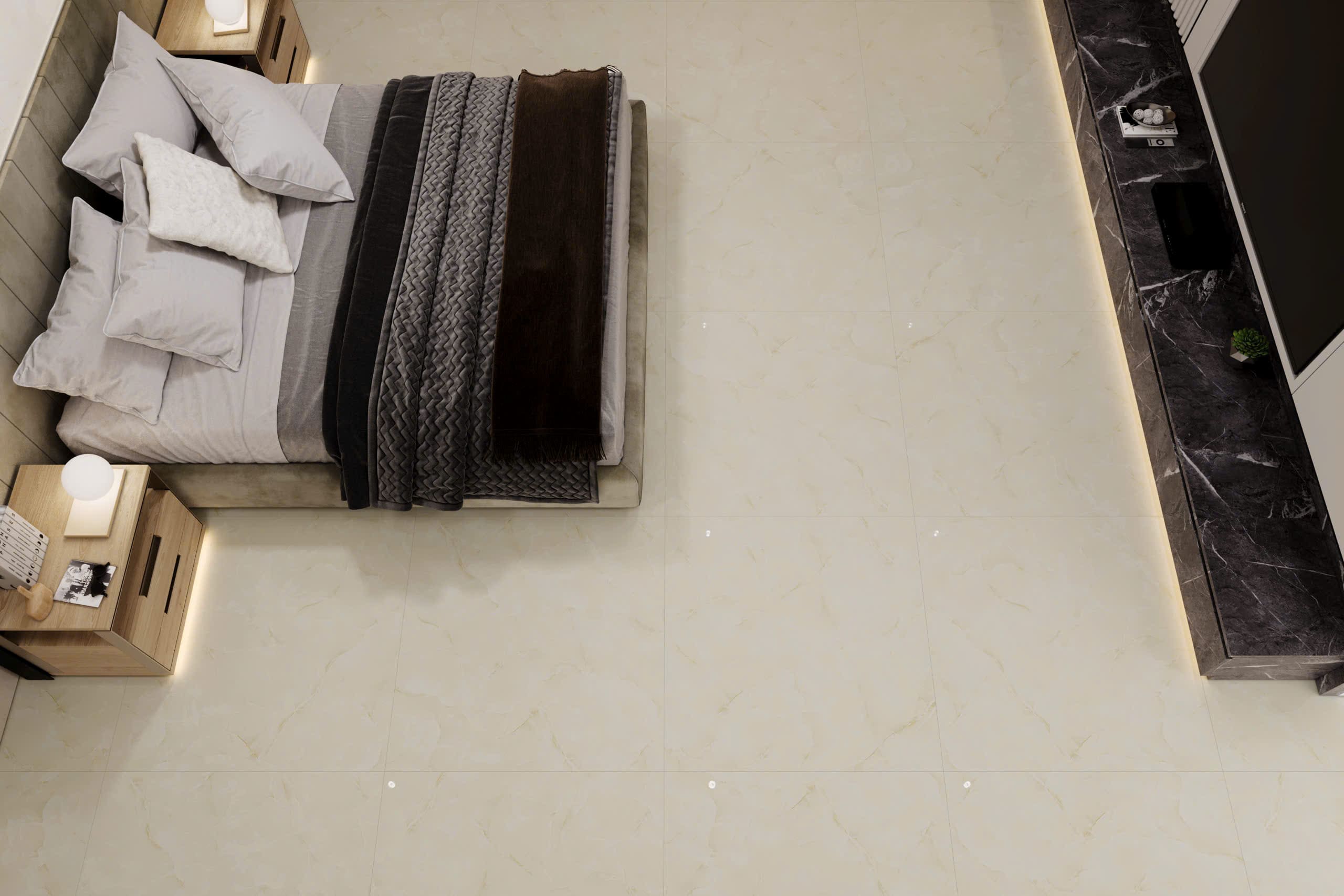 Gạch 120x120 Ấn Độ Novocera mã ONYX IVORY Men Bóng Onyx