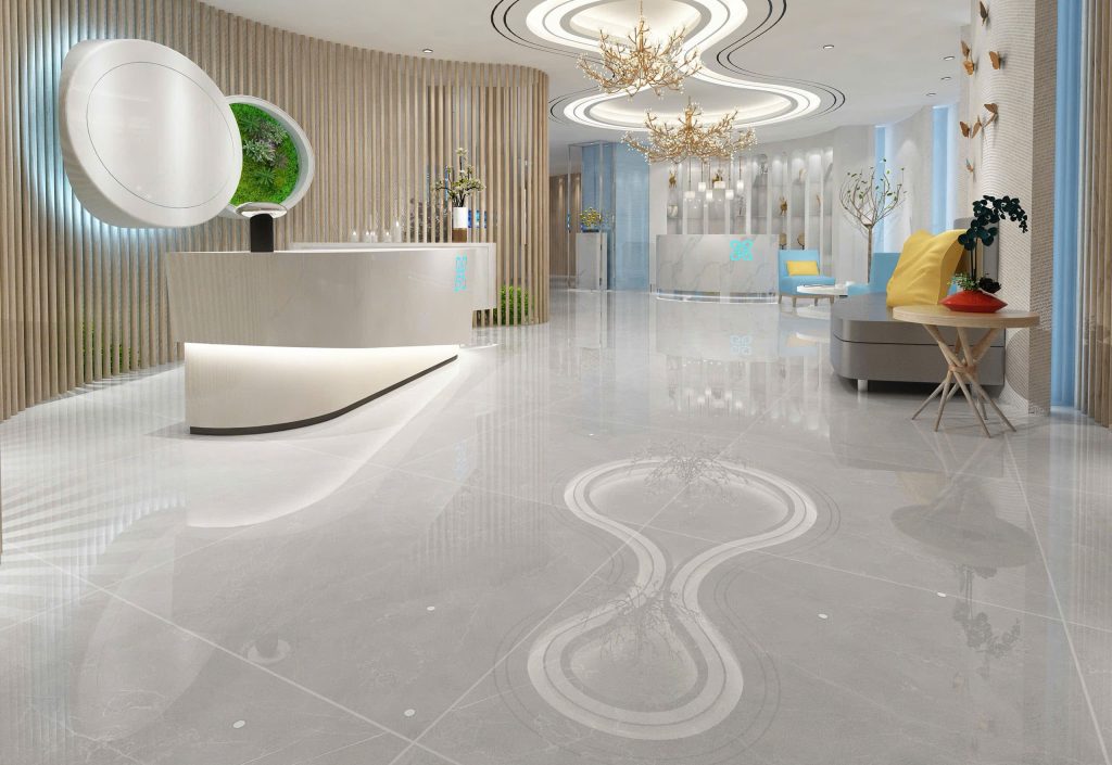 Gạch 120x120 Ấn Độ Novocera mã ORLANDO BIANCO Men Bóng