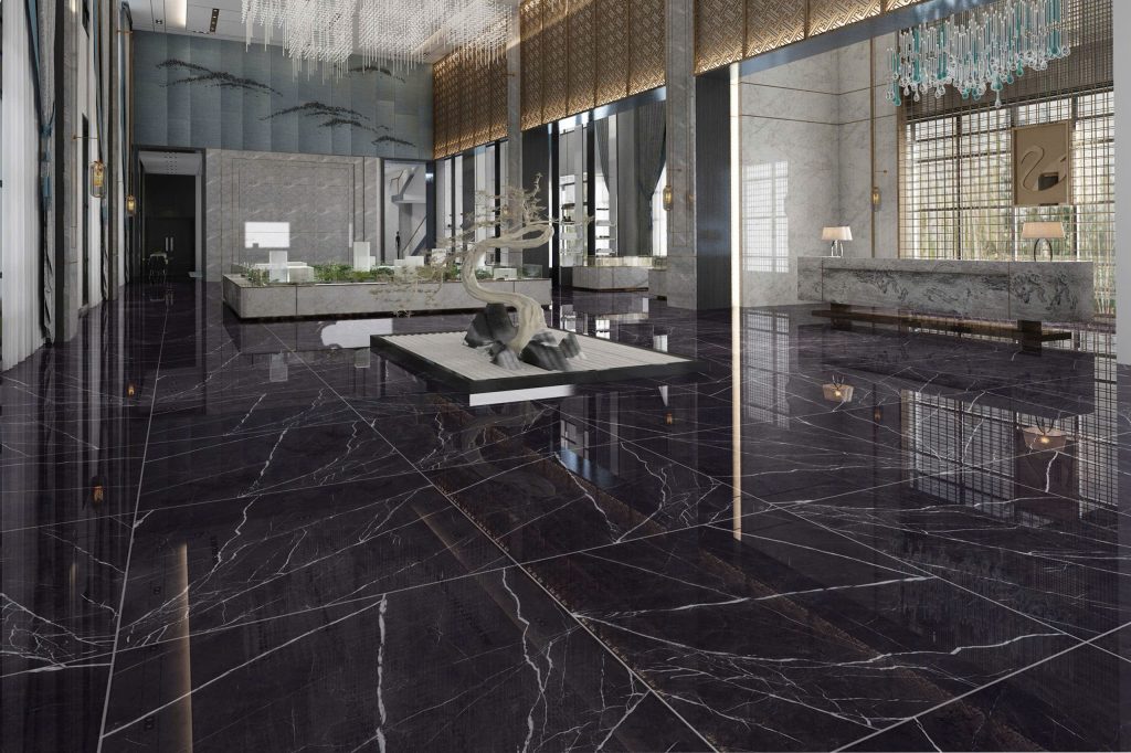 Gạch 120x120 Ấn Độ Novocera mã PULPIS GRIS Men Siêu Bóng