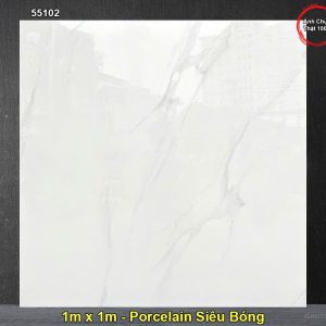 Gạch 1m x 1m Hoàn Mỹ Perfetto 55102 Trắng Khói