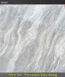 Gạch 1m x 1m Hoàn Mỹ Perfetto 55107 Vân Đá Xanh Ghi
