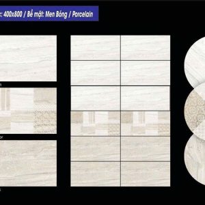 Gạch 40x80 Ấn Độ mã 4022 Dyna Pearl Light Men bóng