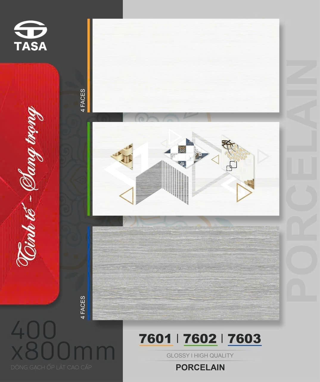 Gạch 40x80 Tasa 7601 Men bóng