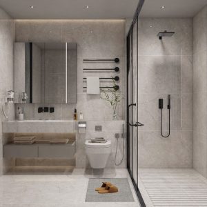 Gạch 60x120 Ấn Độ Novocera mã ANTIQUE GREY Men Bóng