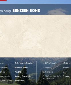 Gạch 60x120 Ấn Độ Novocera mã BENZEEN BONE Men Matt Caving