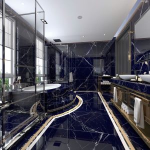 Gạch 60x120 Ấn Độ Novocera mã CALCUTTA BLACK Men Siêu Bóng