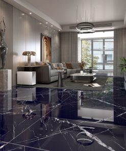 Gạch 60x120 Ấn Độ Novocera mã CALCUTTA BLACK Men Siêu Bóng