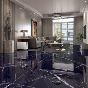 Gạch 60x120 Ấn Độ Novocera mã CALCUTTA BLACK Men Siêu Bóng