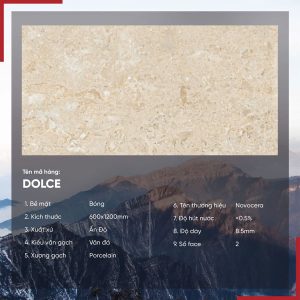 Gạch 60x120 Ấn Độ Novocera mã DOLCE Men Bóng