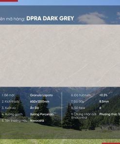 Gạch 60x120 Ấn Độ Novocera mã DPRA DARK GREY Men Granula Lapato