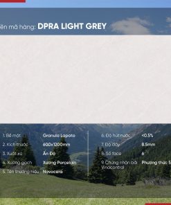 Gạch 60x120 Ấn Độ Novocera mã DPRA LIGHT GREY Men Granula Lapato