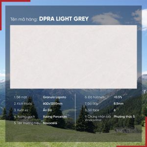 Gạch 60x120 Ấn Độ Novocera mã DPRA LIGHT GREY Men Granula Lapato