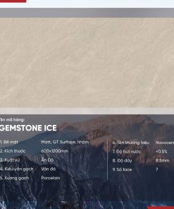 Gạch 60x120 Ấn Độ Novocera mã GEMSTONE ICE Men Matt GT Surface
