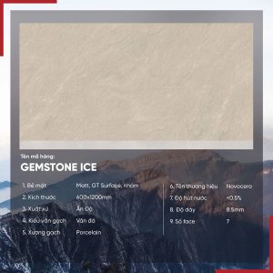 Gạch 60x120 Ấn Độ Novocera mã GEMSTONE ICE Men Matt GT Surface