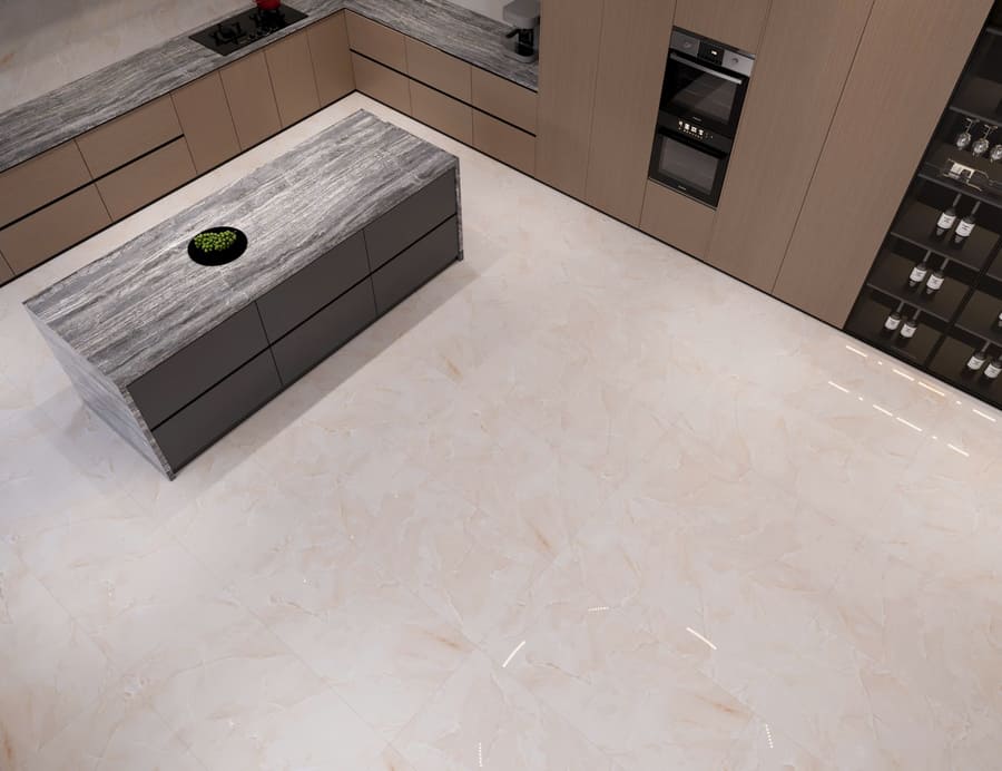Gạch 60x120 Ấn Độ Novocera mã MINT BEIGE Men Bóng