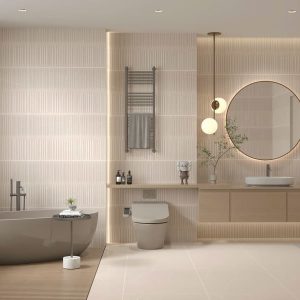 Gạch 60x120 Ấn Độ Novocera mã PIETRA BEIGE PUNCH Men Matt Grid Punch 3D