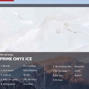 Gạch 60x120 Ấn Độ Novocera mã PRIME ONYX ICE Men Matt Pro Carving