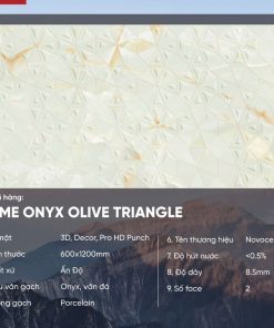 Gạch 60x120 Ấn Độ Novocera mã PRIME ONYX OLIVE TRIANGLE Men Matt Pro HD Punch