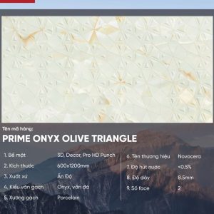 Gạch 60x120 Ấn Độ Novocera mã PRIME ONYX OLIVE TRIANGLE Men Matt Pro HD Punch