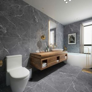 Gạch 60x120 Ấn Độ Novocera mã SILKEN PRIME NERO Men Matt